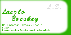 laszlo bocskey business card